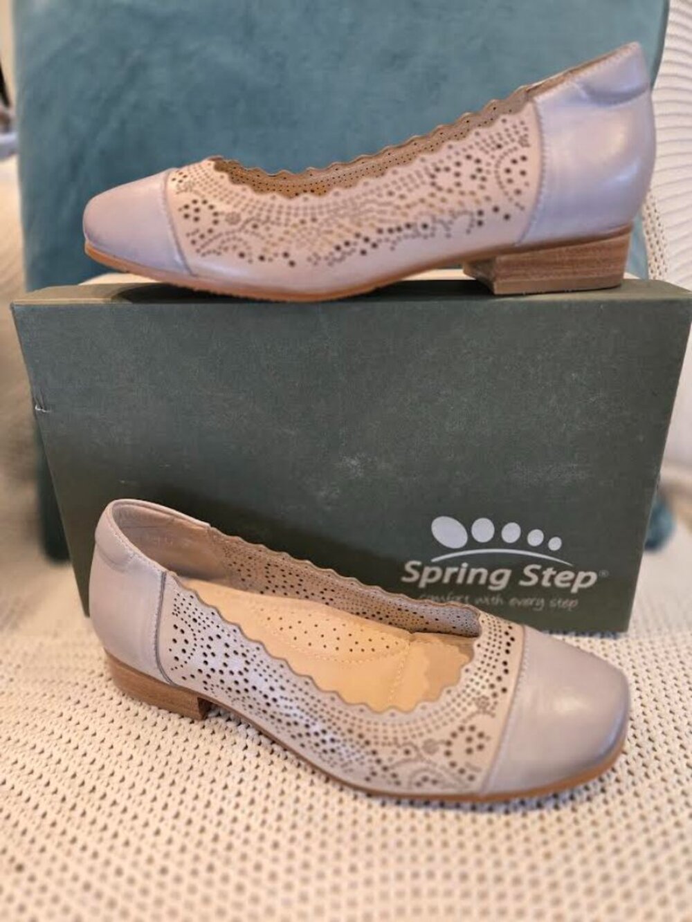 SpringStep Timeless Leather Ballerina Grey Size 36 (US 5.5/6)